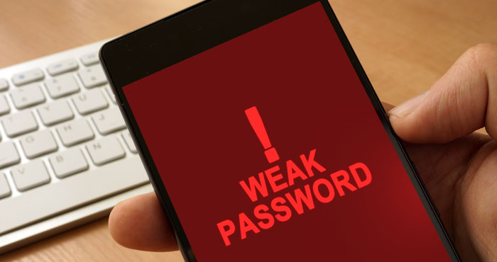 weak password